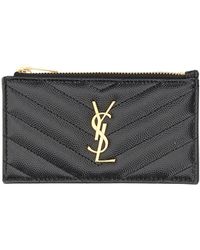 Saint Laurent - Card Holder "Cassandras" - Lyst