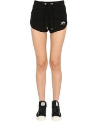 Alpha Industries - Cotton Sweat Shorts With Logo - Lyst