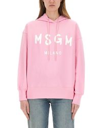 MSGM - Relaxed Fit Sweatshirt - Lyst