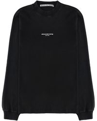 Alexander Wang - T-Shirt A Manica Lunga Con Logo - Lyst