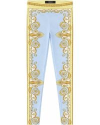 Versace - Barocco Mid-Rise Leggings - Lyst