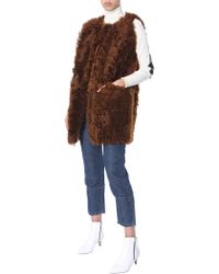 Marni Reversible Shearling Sleeve - Brown
