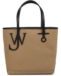 JW Anderson - Canvas Tote Bag With Leather Trim - Lyst