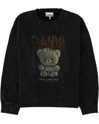 Ganni - Felpa Con Stampa - Lyst