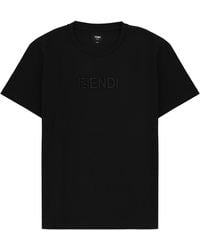 Fendi - T-Shirt Con Logo 3D - Lyst