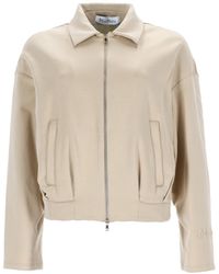 Max Mara - Silk And Cotton Crop Sweatshirt - Lyst