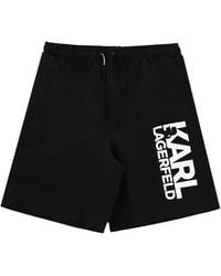 KARL LAGERFELD - Shorts Con Logo - Lyst