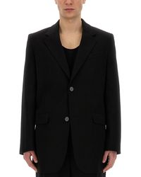 Ami Paris - Giacca in lana nera - Lyst