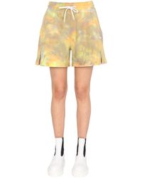 MSGM - Relaxed Fit Cotton Shorts - Lyst