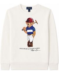Polo Ralph Lauren - Felpa Girocollo Con Stampa Logo Bear - Lyst
