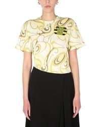 Raf Simons - Hippie-Inspired Allover Pattern Crew Neck T-Shirt - Lyst