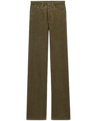 Saint Laurent - Saint Laurent Wide Leg Cotton Trousers - Lyst