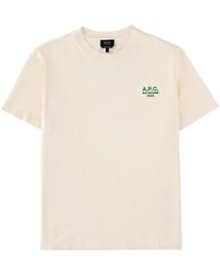 A.P.C. - Logo Crew Neck T-Shirt - Lyst