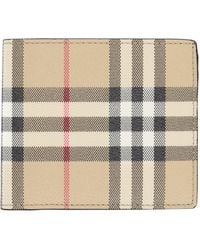 Burberry - Portafoglio Bifold Con Stampa "Check" - Lyst