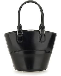 Self-Portrait - Leather Tote Bag With Charm - Lyst