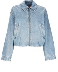 MICHAEL Michael Kors - Denim Bomber Jacket - Lyst