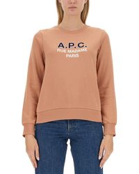 A.P.C. - Sweatshirt With Logo - Lyst