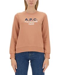 A.P.C. - A. P.C. Felpa Con Logo - Lyst