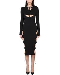 ANDREADAMO - Midi Dress With Cut-out Details - Lyst