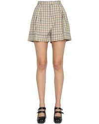 Baum und Pferdgarten - Nomade Pleated Shorts With Check Print - Lyst