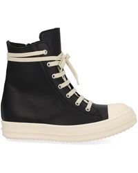Rick Owens - Lace-Up Leather Sneakers - Lyst