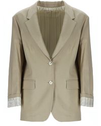 Alysi - Linen Blend Blazer - Lyst