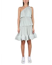 Lanvin - Draped Mini Dress - Lyst