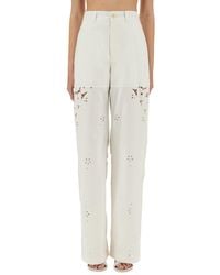 Marine Serre - Upcycled Linen Pants - Lyst