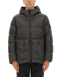 Stone Island - Down Jacket "Crinckle Reps Ny" - Lyst