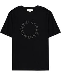 Stella McCartney - Stella Mccartney Logo Cotton T-Shirt - Lyst