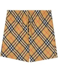 Burberry - Check Print Swimsuit - Lyst