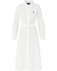 Ralph Lauren - Long Dress With Logo - Lyst
