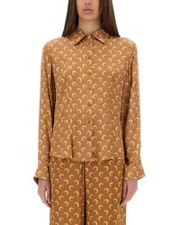 Marine Serre - Moon" Satin Shirt - Lyst