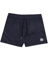 Moncler - Costume Da Bagno Con Patch Logo - Lyst