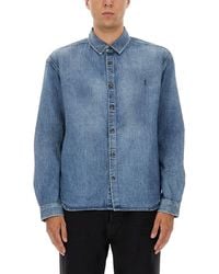 Saint Laurent - Cassandre Denim Shirt - Lyst