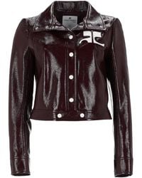 Courreges - Giacca Crop Con Logo - Lyst