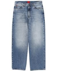 HUGO - Jeans With Logo Patch - Lyst