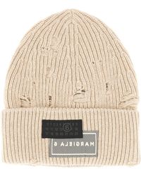 MM6 by Maison Martin Margiela - Beanie Hat With Logo - Lyst