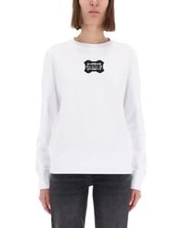 Versace Jeans Couture - Sweatshirt With "Baroque" Logo Patch - Lyst