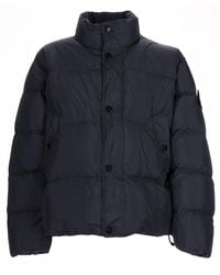 Stone Island - Solid Mandarin Collar Jacket - Lyst