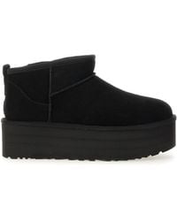 UGG - Classic Ultra Mini Platform Suede Classic Boots - Lyst