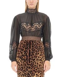 Dolce & Gabbana - Elegant Turtleneck Blouse - Lyst