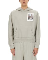 Helmut Lang - Relaxed Fit Hoodie With Photographic Print - Lyst