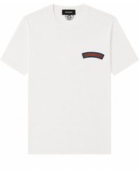 DSquared² - Curved Logo Patch Cotton T-Shirt - Lyst