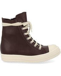 Rick Owens - Leather Sneakers - Lyst