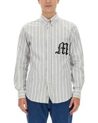 MSGM - Camicia Con Logo - Lyst