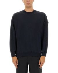 Stone Island - Sweatshirt With Ribbed Edges - Lyst