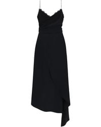 Moschino - V Neck Midi Dress - Lyst