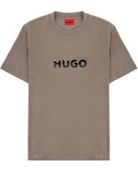 HUGO - T-Shirt "Dumeo" Con Logo - Lyst