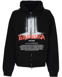 Balenciaga - Felpa Con Stampa - Lyst